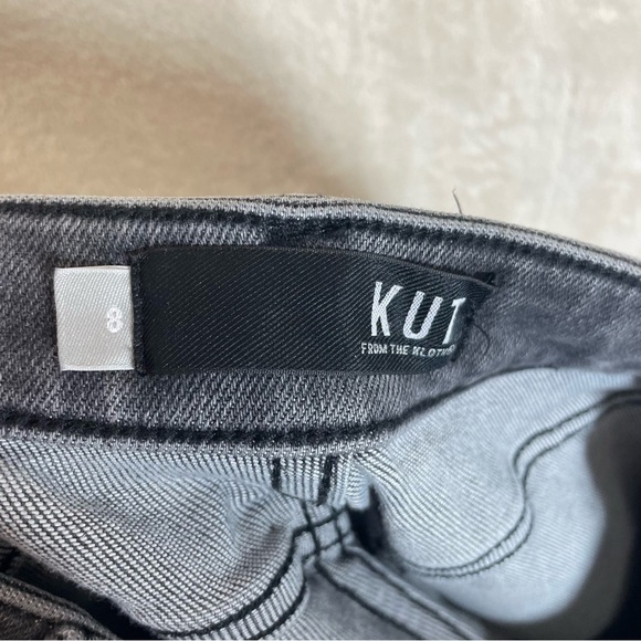 KUT from the Kloth Catherine Boyfriend Jeans gray buttonfly women’s size 8 - Picture 9 of 9